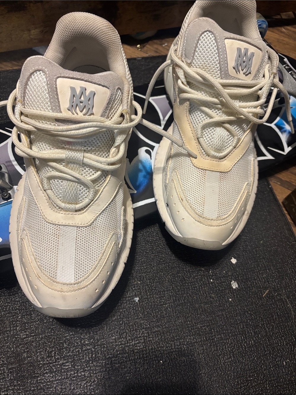 AMIRI Cream and White Men's Sneakers